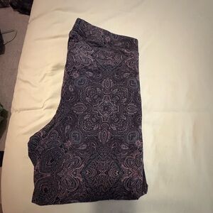 Torrid Black and Pink Paisley Leggings